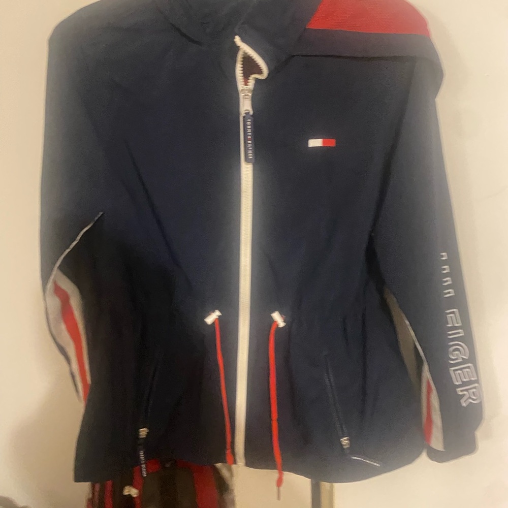Tommy Hilfiger Dark Blue Jacket with Red Mesh Lining